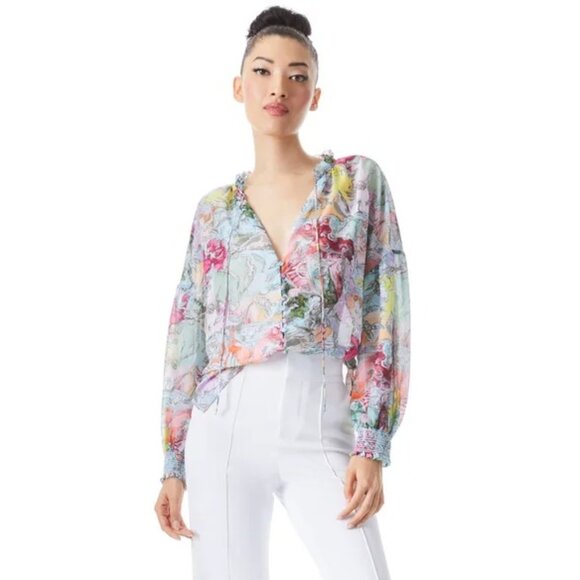 Alice + Olivia x Lola Schnabel Julius Tunic Top in Lola's Dream Size XS - Picture 1 of 5